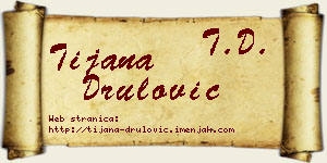 Tijana Drulović vizit kartica